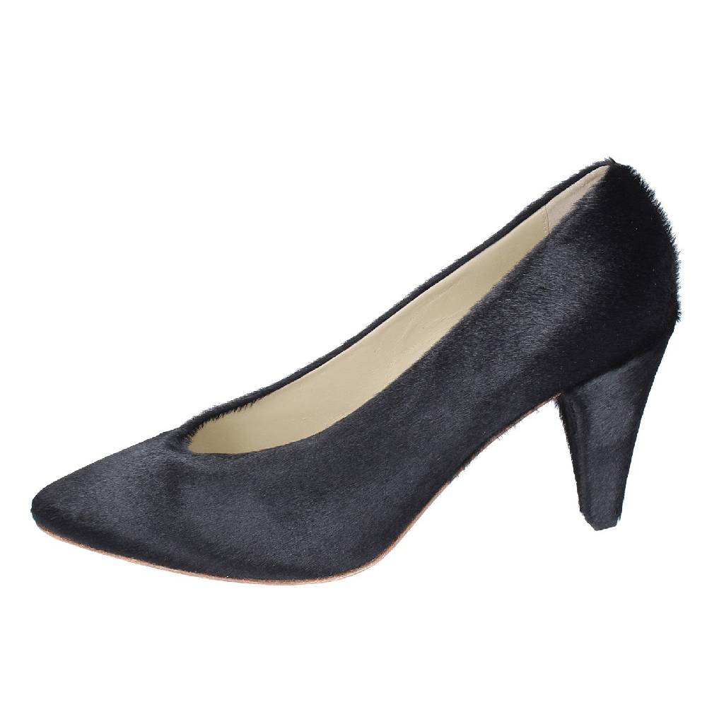 scarpe donna ANNIEL decollete nero cavallino EX252 Italy