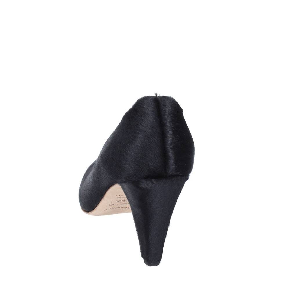 scarpe donna ANNIEL decollete nero cavallino EX252 Italy