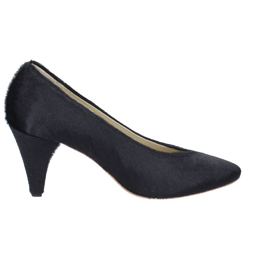 scarpe donna ANNIEL decollete nero cavallino EX252 Italy