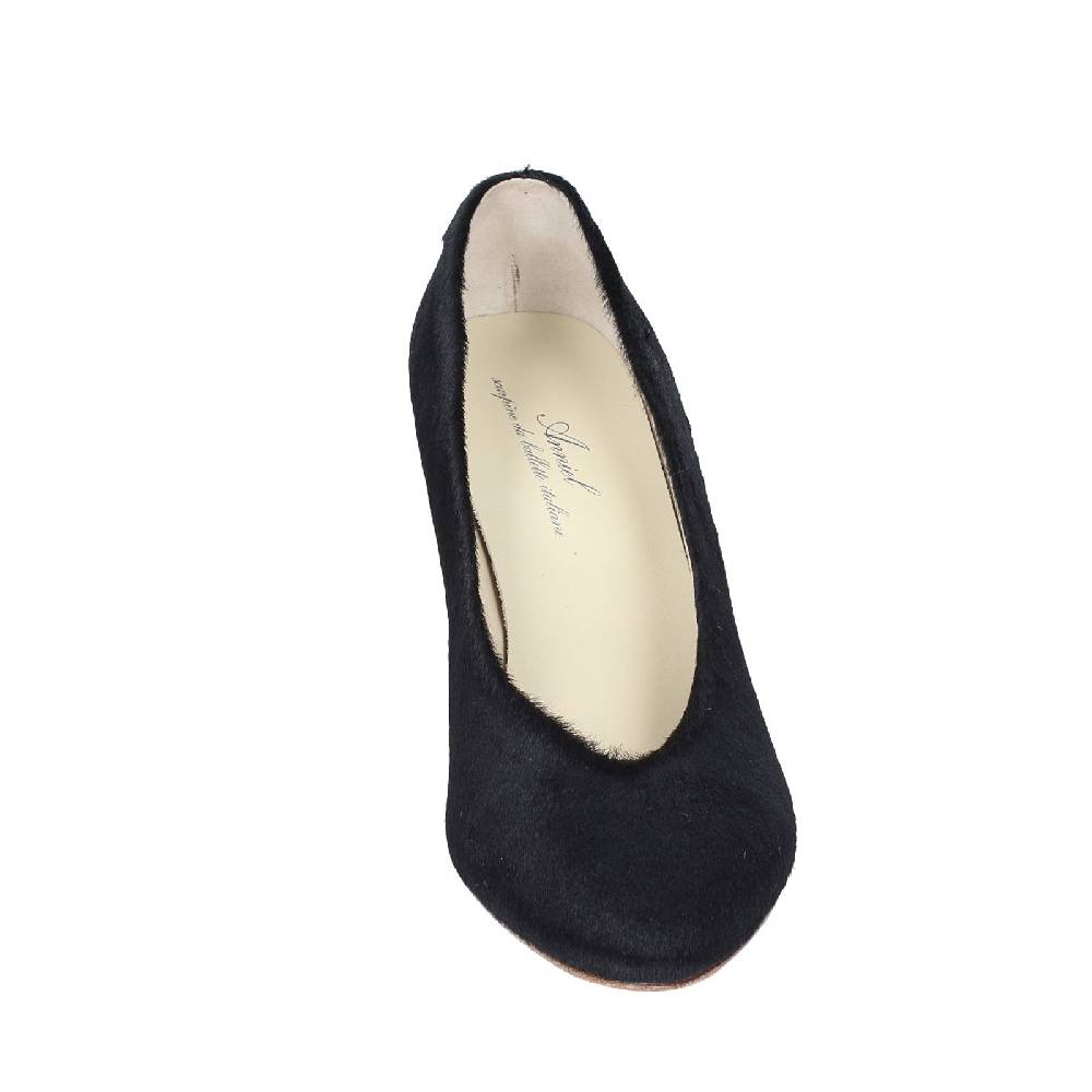 scarpe donna ANNIEL decollete nero cavallino EX252 Italy