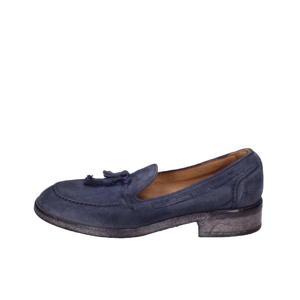 scarpe donna MOMA mocassini blu camoscio 1FS472-0W EZ878 Affare Del Giorno