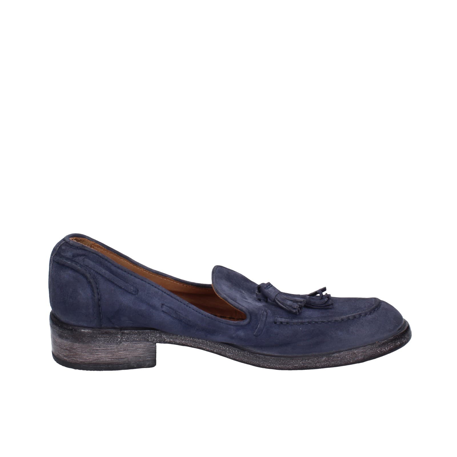 scarpe donna MOMA mocassini blu camoscio 1FS472-0W EZ878 Affare Del Giorno