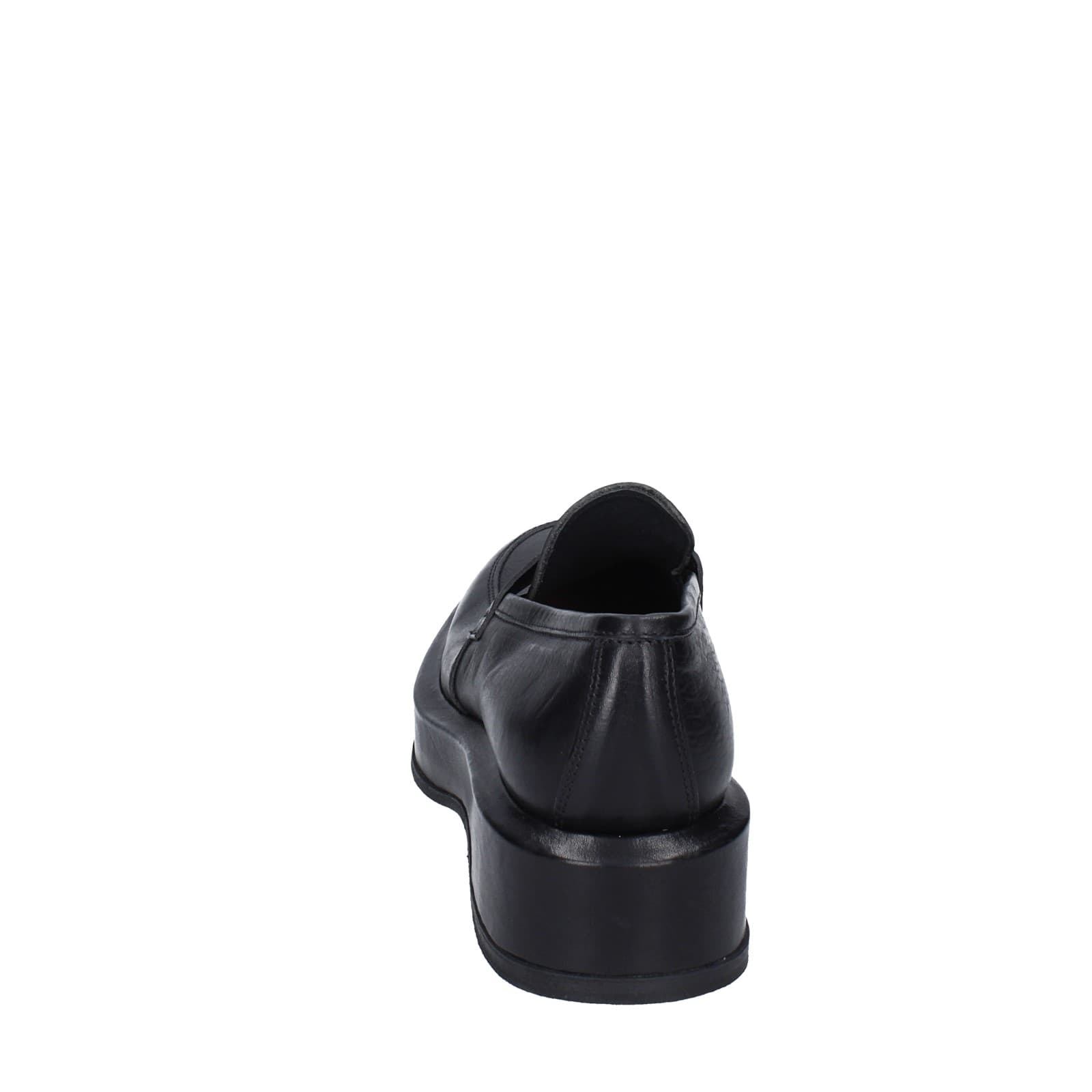 scarpe donna MOMA mocassini nero pelle 82301E-CU EY487 In Vendita