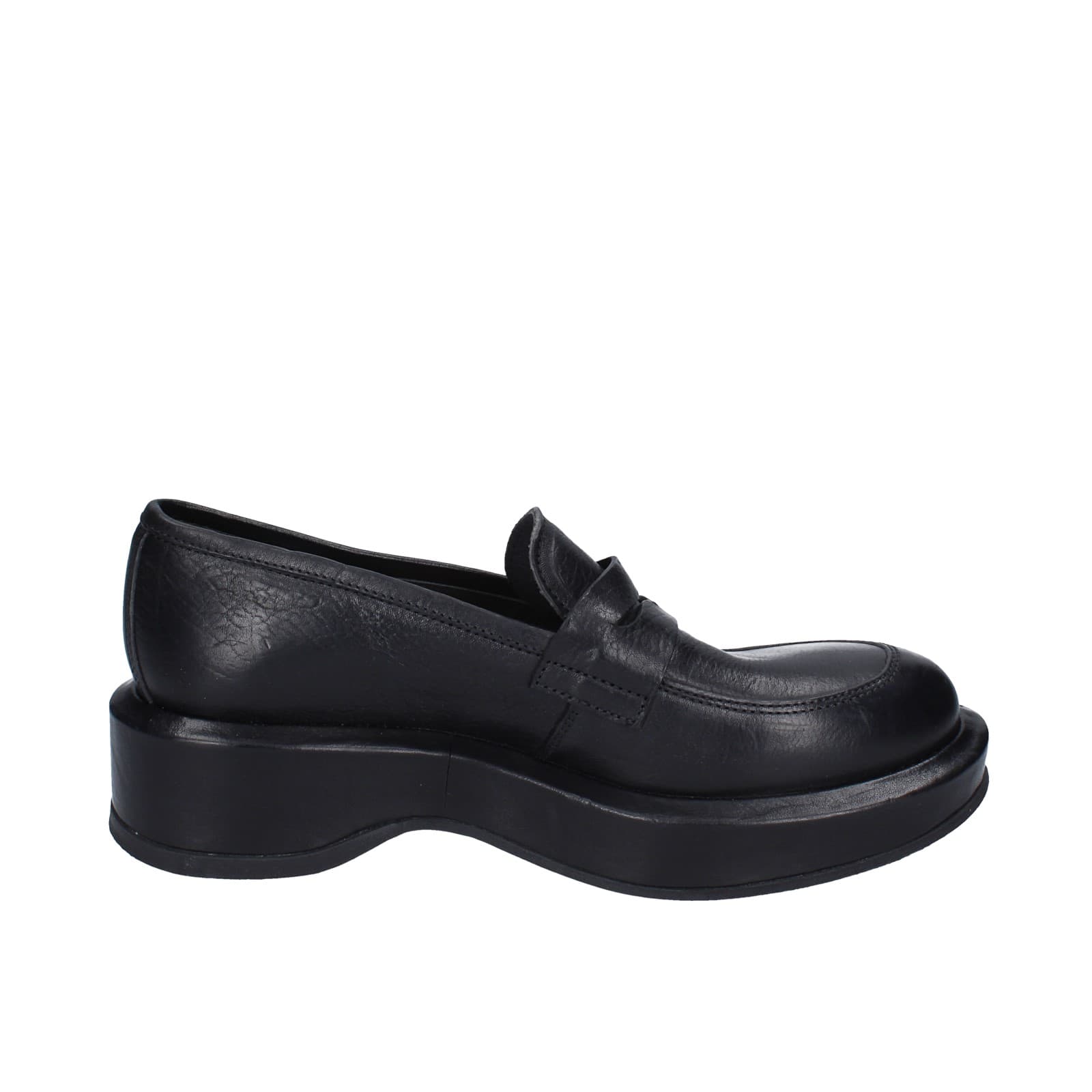 scarpe donna MOMA mocassini nero pelle 82301E-CU EY487 In Vendita
