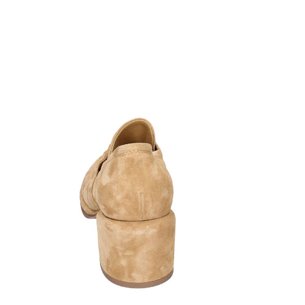 scarpe donna MOMA mocassini beige camoscio 44401E VINTAGE EX469 Saldi