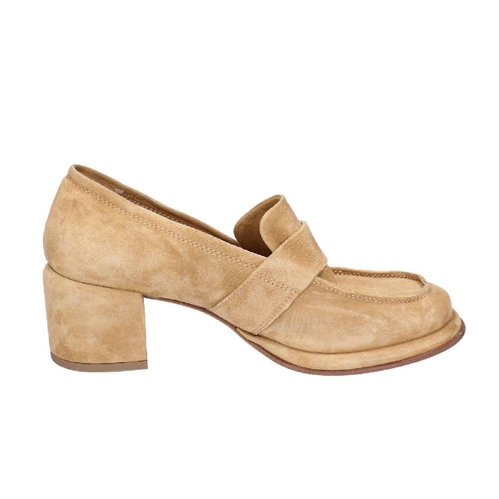 scarpe donna MOMA mocassini beige camoscio 44401E VINTAGE EX469 Saldi