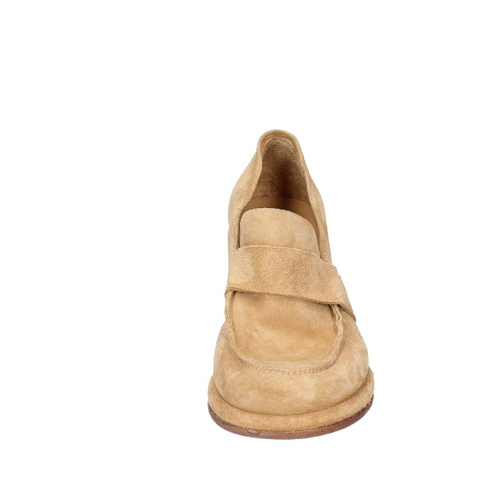 scarpe donna MOMA mocassini beige camoscio 44401E VINTAGE EX469 Saldi