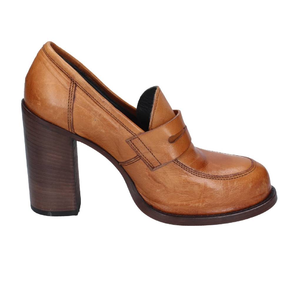 scarpe donna MOMA mocassini marrone pelle 85306E EY568 Offerte