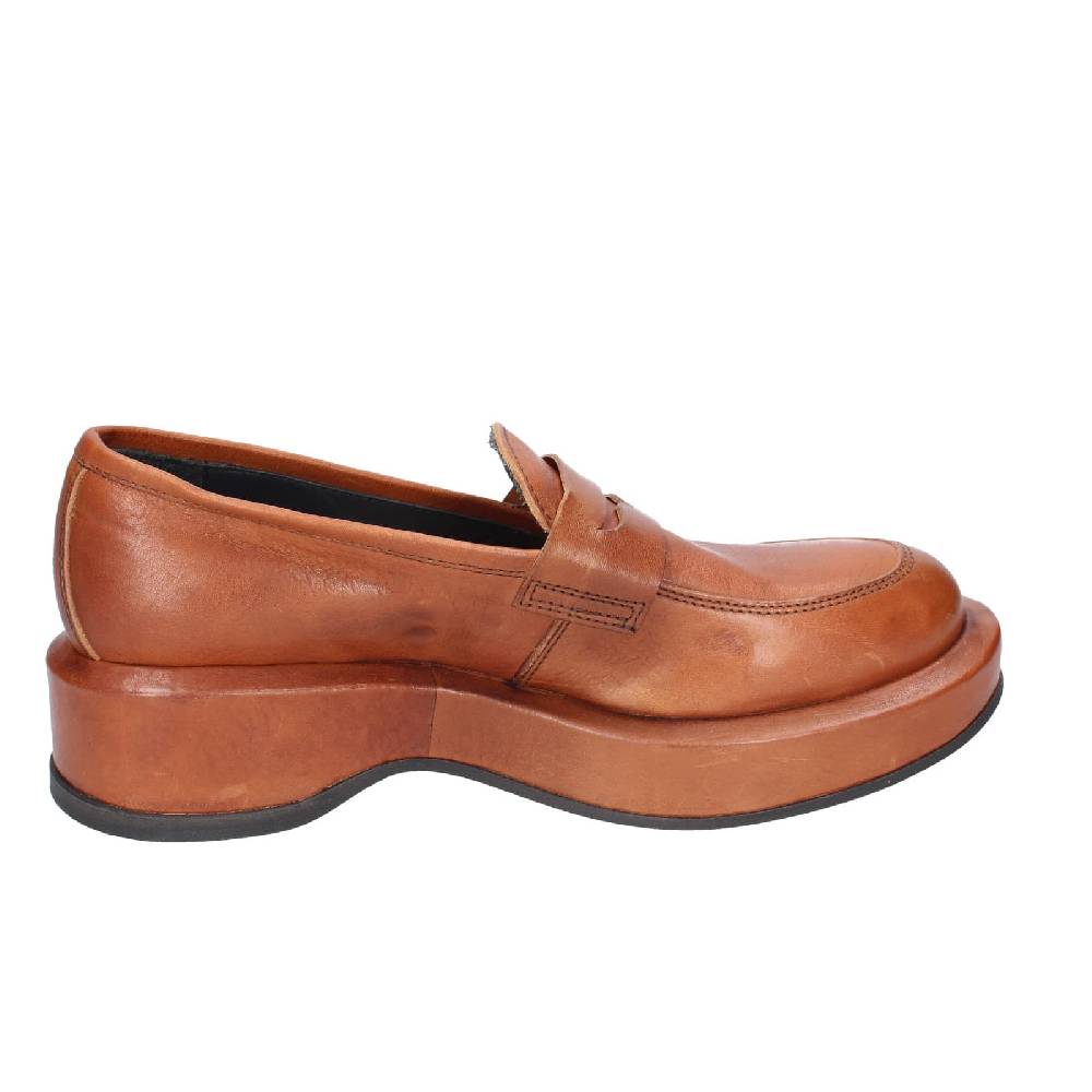 scarpe donna MOMA mocassini marrone pelle 82301E EY562 Vendita Calda