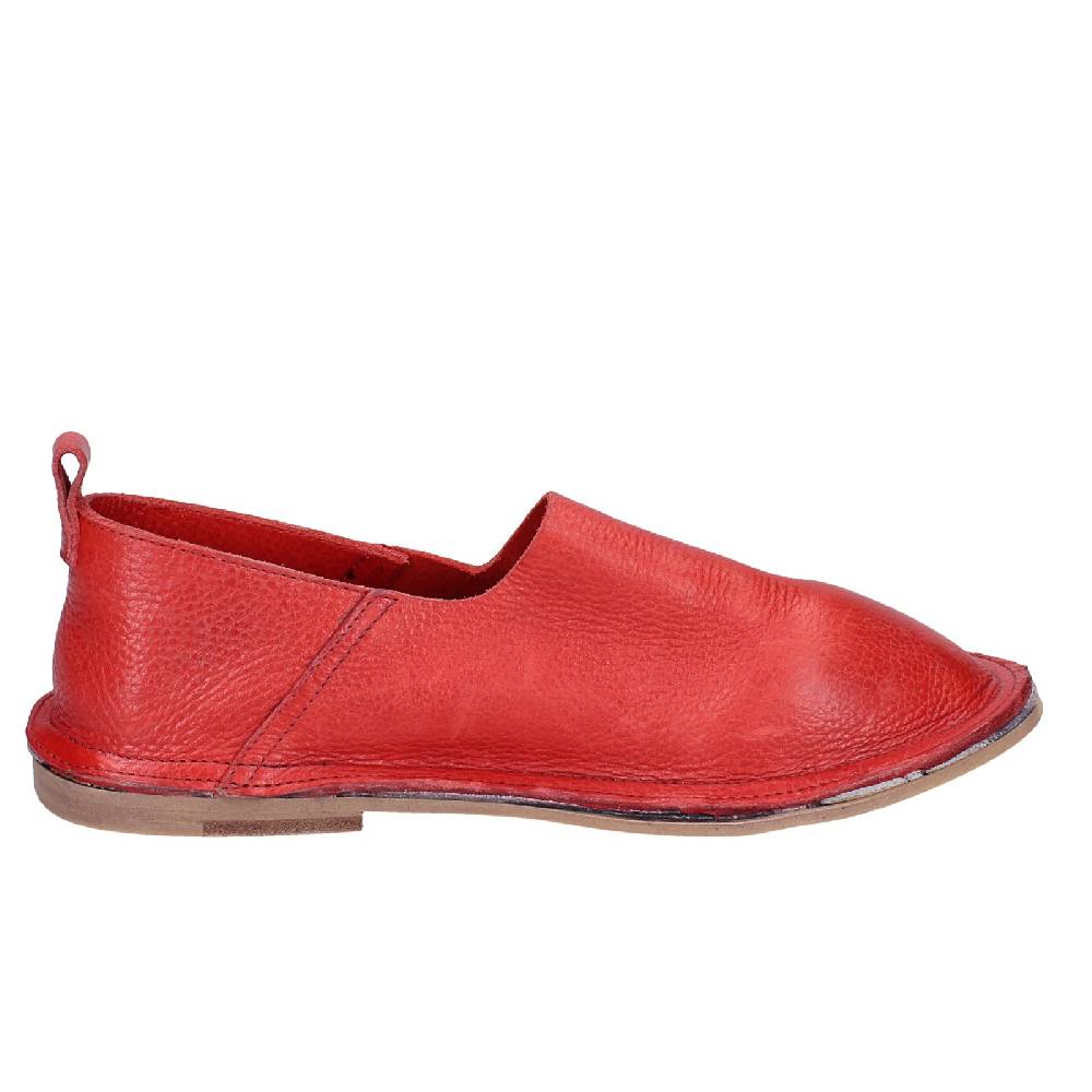 scarpe donna MOMA mocassini rosso pelle VINTAGE SLIP ON EX461 Saldi Di Fabbrica