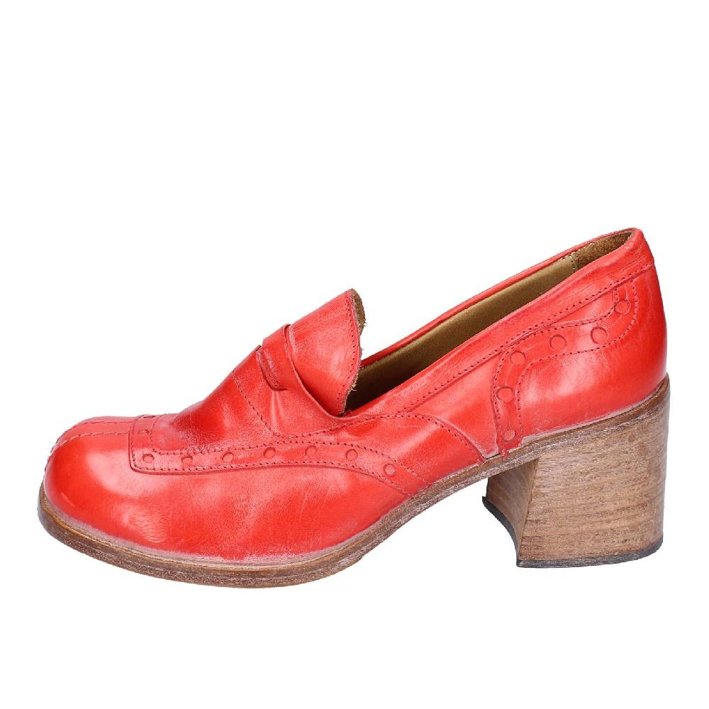 scarpe donna MOMA mocassini rosso pelle 47406E VINTAGE EX487 I Più Venduti
