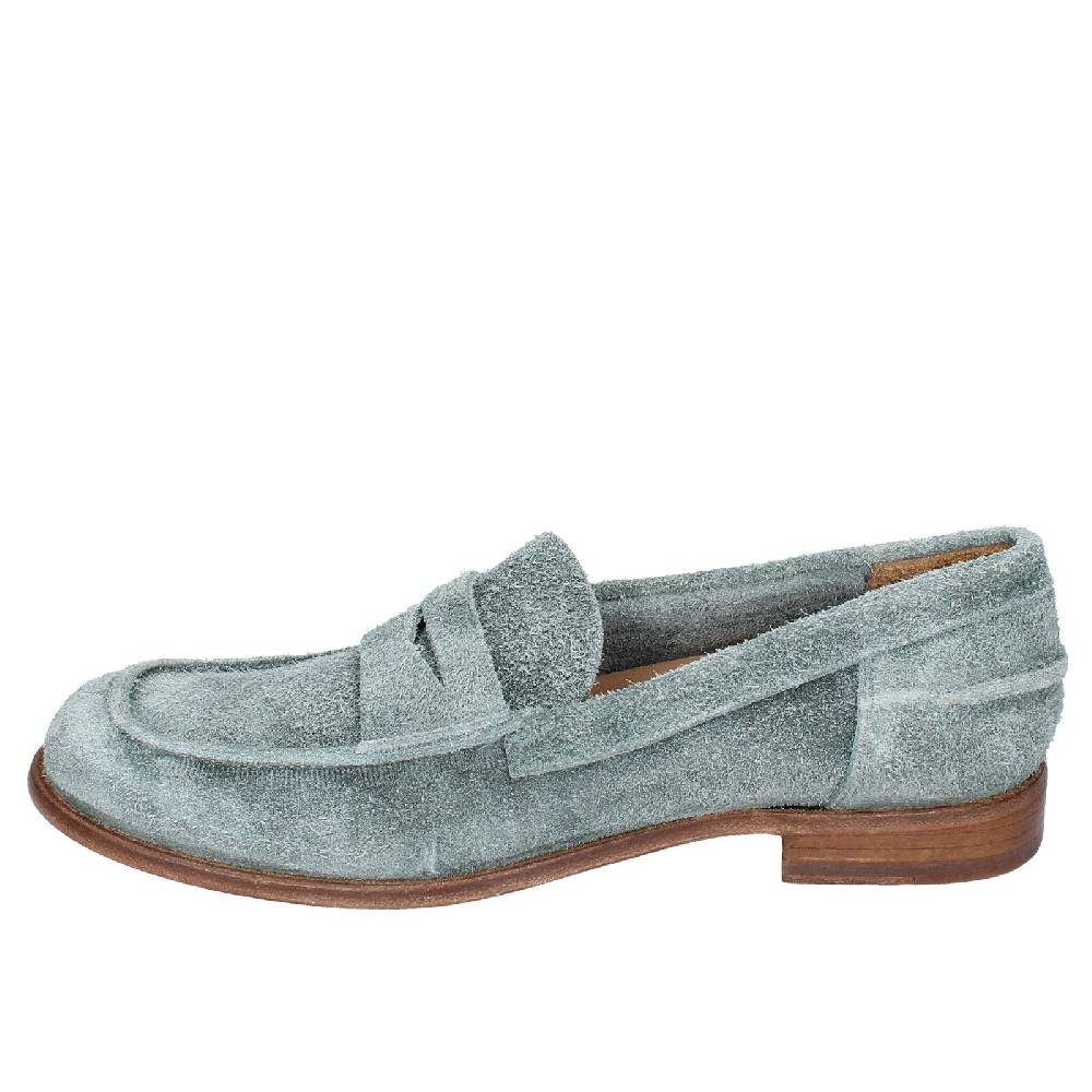 scarpe donna MOMA mocassini verde camoscio 39402E VINTAGE EX508 Vendite Flash