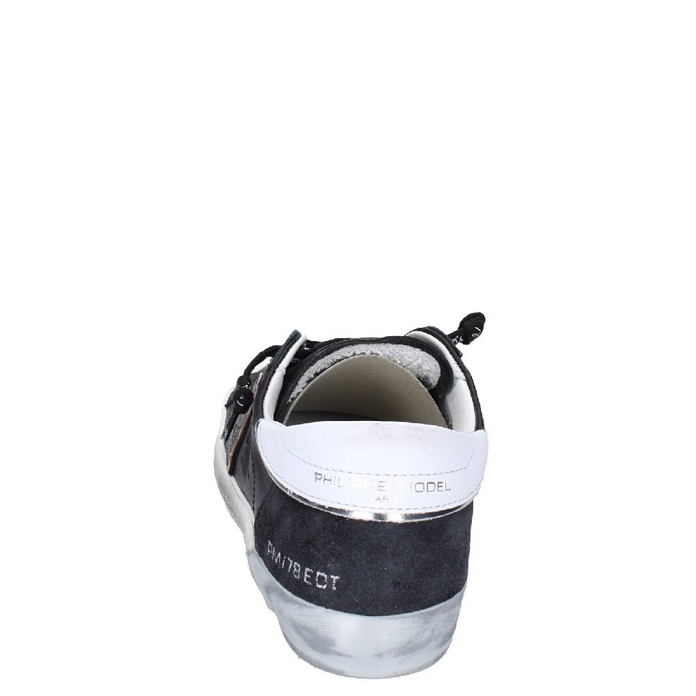 scarpe donna PHILIPPE MODEL sneakers nero pelle camoscio VINTAGE EX358 2025