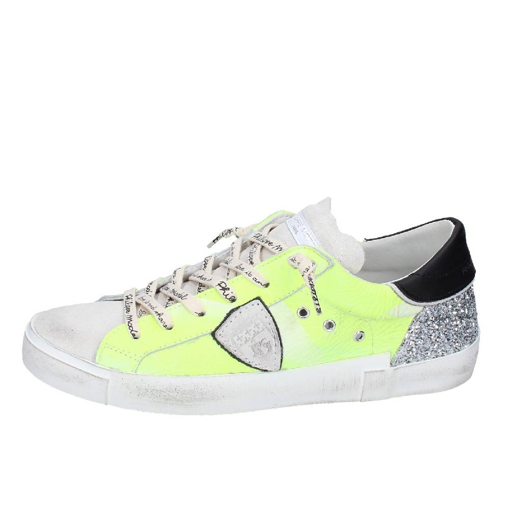 scarpe donna PHILIPPE MODEL sneakers giallo pelle camoscio VINTAGE EX365 Italia
