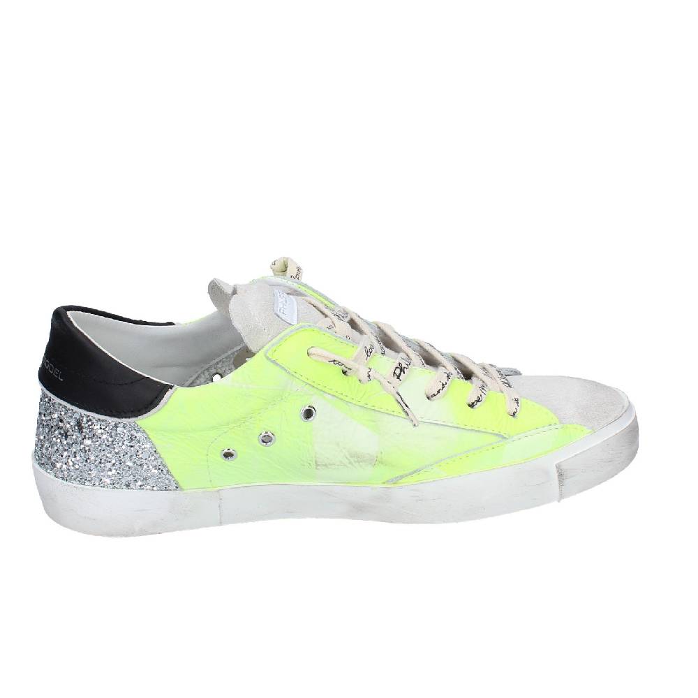 scarpe donna PHILIPPE MODEL sneakers giallo pelle camoscio VINTAGE EX365 Italia