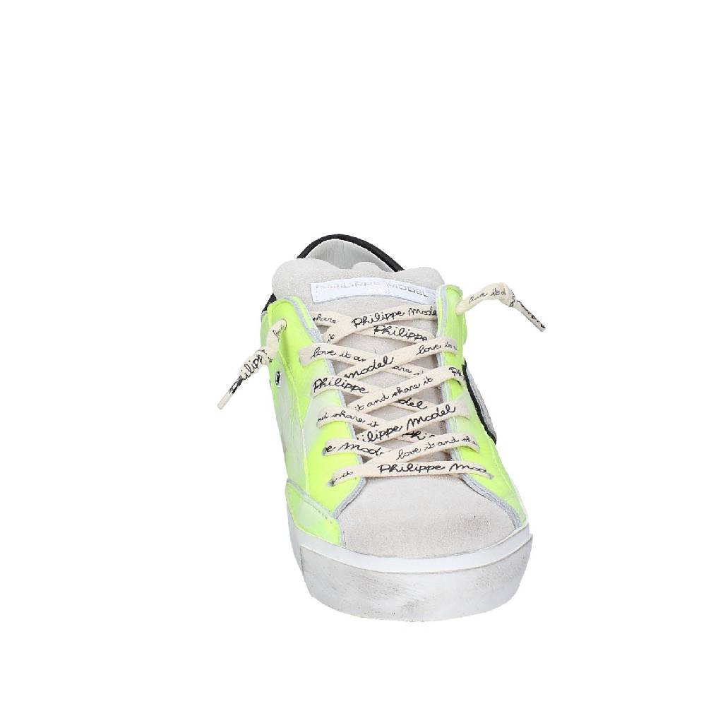 scarpe donna PHILIPPE MODEL sneakers giallo pelle camoscio VINTAGE EX365 Italia