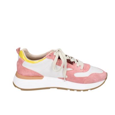 scarpe donna MOMA sneakers rosa pelle bianco camoscio 3AS401-CR11 BC795 In Linea