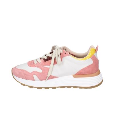 scarpe donna MOMA sneakers rosa pelle bianco camoscio 3AS401-CR11 BC795 In Linea