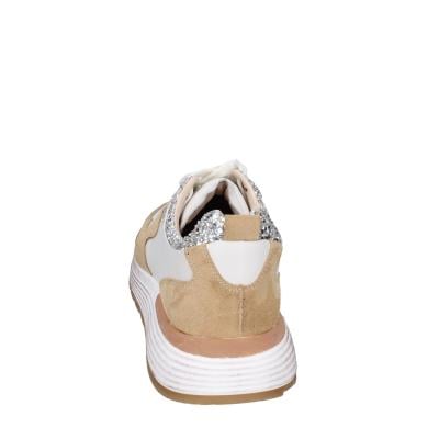 scarpe donna MOMA sneakers marrone pelle beige glitter 3AS401-CR1 BC65 Qualità
