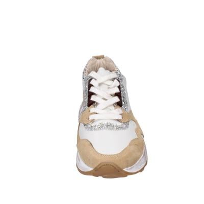 scarpe donna MOMA sneakers marrone pelle beige glitter 3AS401-CR1 BC65 Qualità
