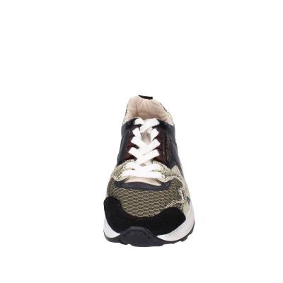 scarpe donna MOMA sneakers nero pelle oro tessuto 3AS401-CR17 BC801 Vendita