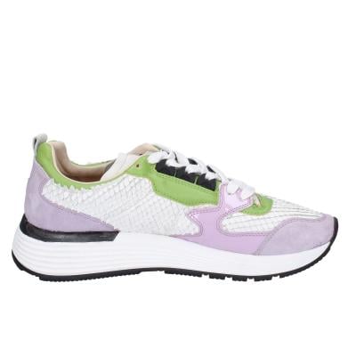 scarpe donna MOMA sneakers viola pelle bianco camoscio 3AS401-CR8 BC72 Soddisfazione Garantita