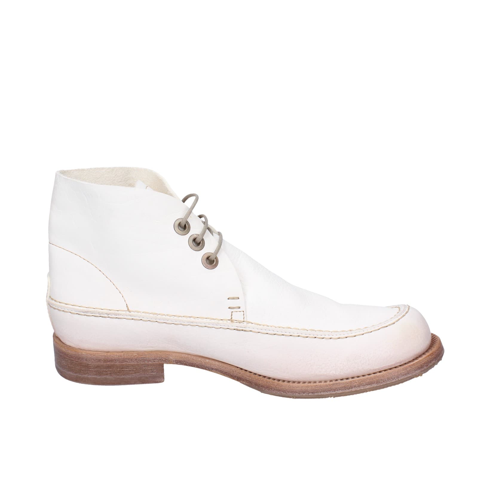 scarpe donna MOMA stivaletti bianco pelle 1BS474-NAC EZ868 Convenienza