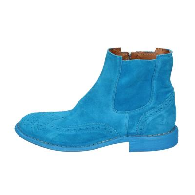 scarpe donna MOMA stivaletti celeste camoscio 1CS405-MAS BC826 Novità