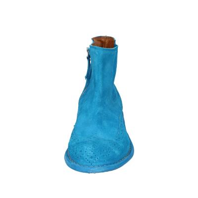 scarpe donna MOMA stivaletti celeste camoscio 1CS405-MAS BC826 Novità