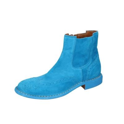 scarpe donna MOMA stivaletti celeste camoscio 1CS405-MAS BC769 Presa
