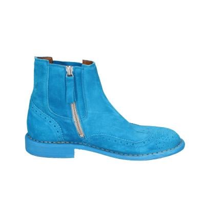 scarpe donna MOMA stivaletti celeste camoscio 1CS405-MAS BC769 Presa