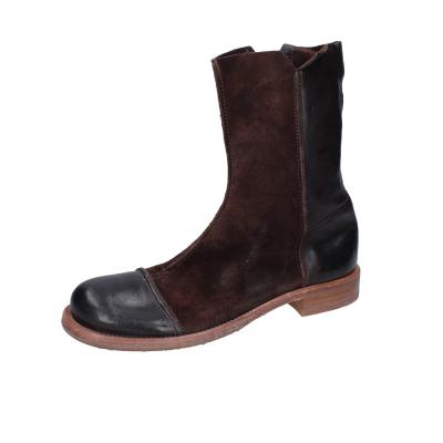 scarpe donna MOMA stivaletti marrone camoscio pelle 1CS431-QE BC768 Sconto