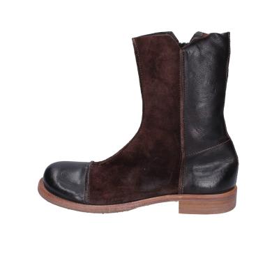 scarpe donna MOMA stivaletti marrone camoscio pelle 1CS431-QE BC768 Sconto