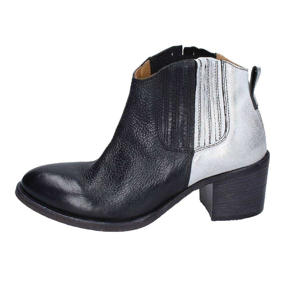 scarpe donna MOMA stivaletti nero pelle grigio 33403B VINTAGE EX393 Outlet