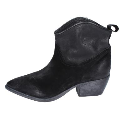 scarpe donna MOMA stivaletti nero camoscio pelle 1CW313 VINTAGE BD809 Negozio