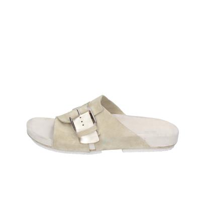 scarpe donna MOMA sandali beige pelle oro camoscio 1GS458-K0B BC770 Qualità Garantita
