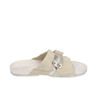 scarpe donna MOMA sandali beige pelle oro camoscio 1GS458-K0B BC770 Qualità Garantita