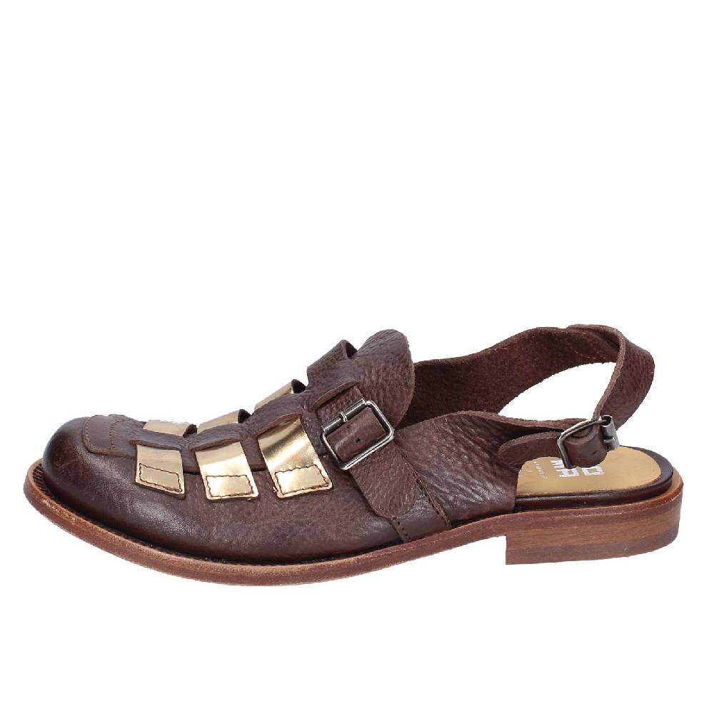 scarpe donna MOMA sandali marrone pelle platino 40403G VINTAGE EX409 Fino Al -60%