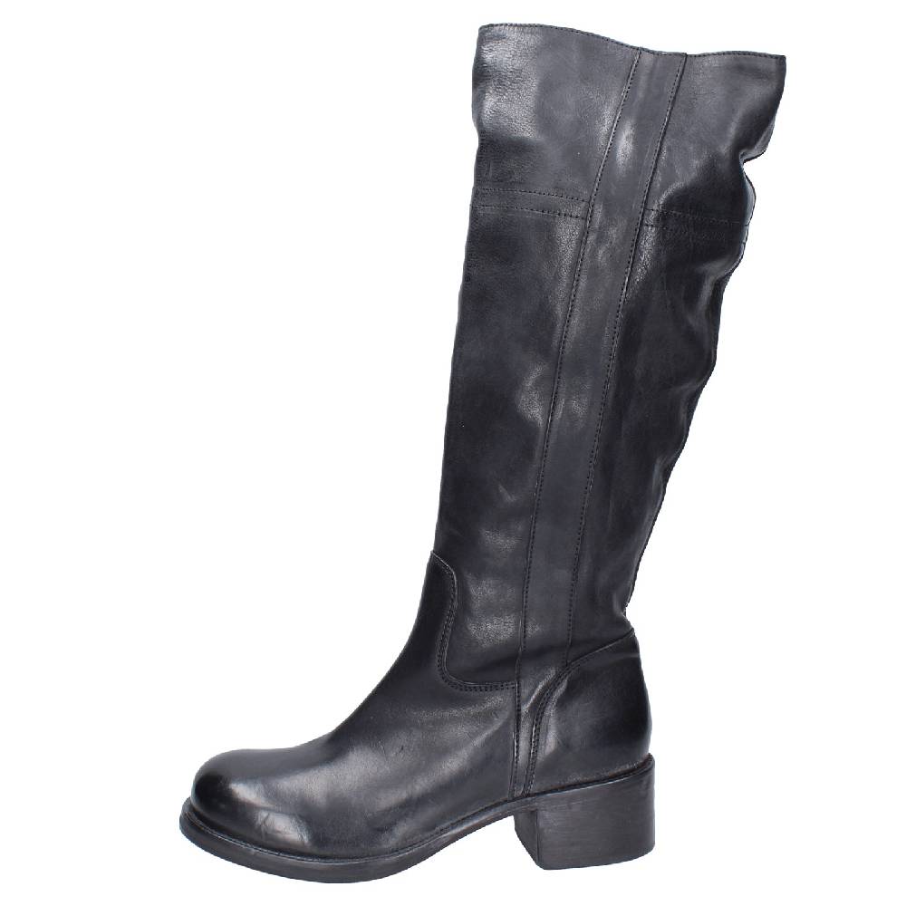 scarpe donna MOMA stivali nero pelle 72306D VINTAGE EX511 Convenienza