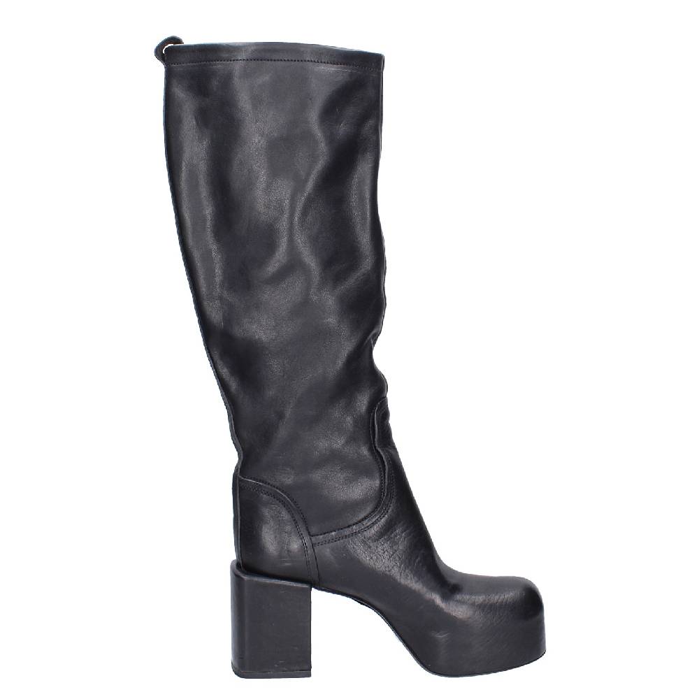 scarpe donna MOMA stivali nero pelle VINTAGE EX524 Novità