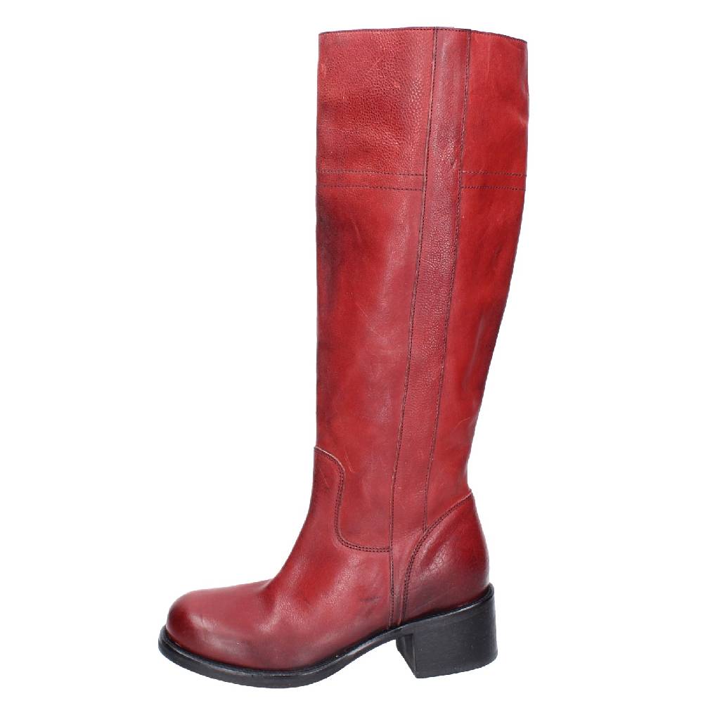 scarpe donna MOMA stivali rosso pelle 72306D VINTAGE EX515 Presa