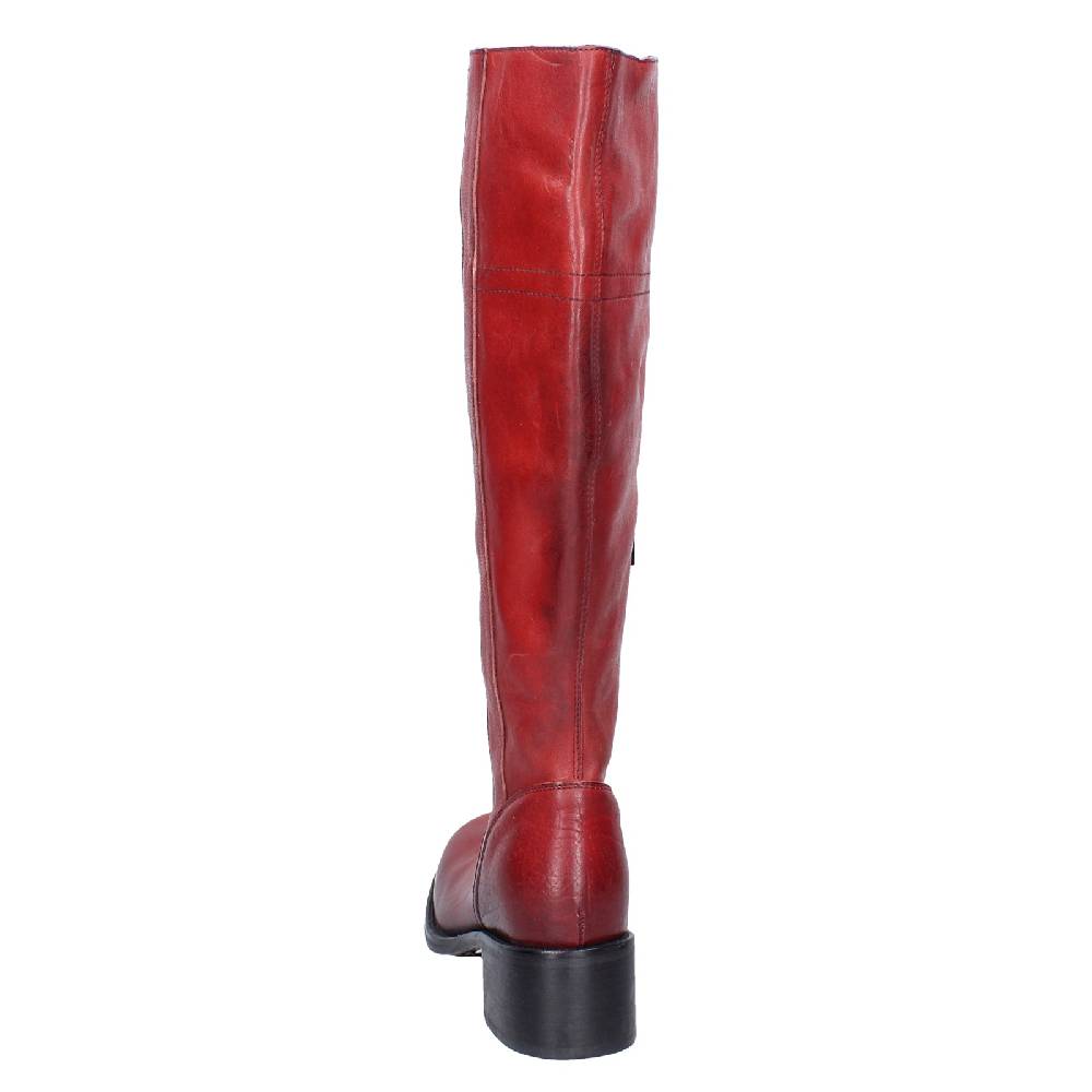 scarpe donna MOMA stivali rosso pelle 72306D VINTAGE EX515 Presa