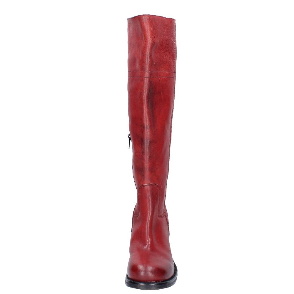 scarpe donna MOMA stivali rosso pelle 72306D VINTAGE EX515 Presa