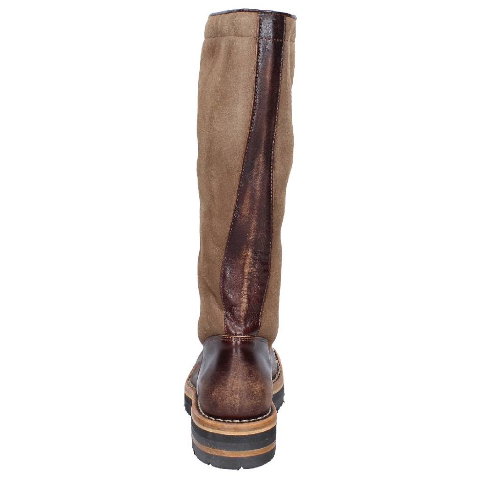 scarpe donna MOMA stivali marrone pelle camoscio 81304D VINTAGE EX514 Economico