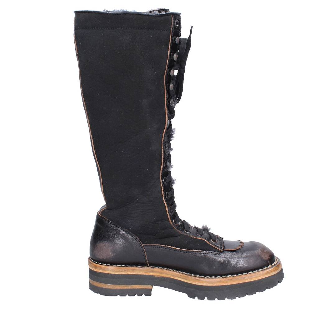 scarpe donna MOMA stivali nero pelle camoscio 81304D VINTAGE EX513 Online