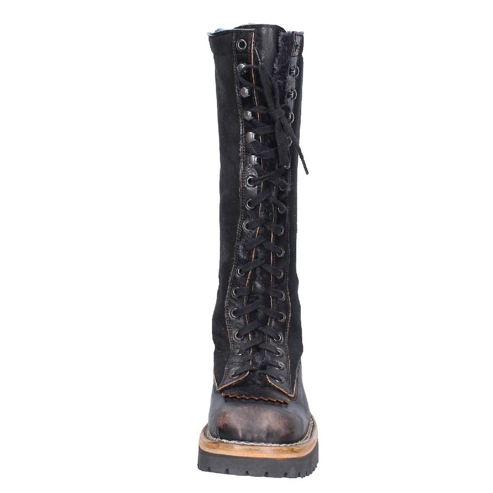 scarpe donna MOMA stivali nero pelle camoscio 81304D VINTAGE EX513 Online