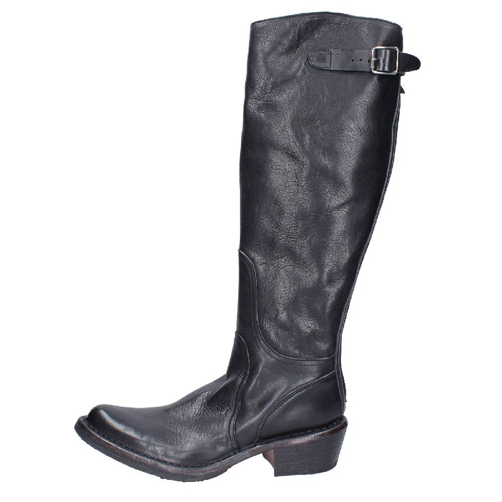 scarpe donna MOMA stivali nero pelle 77303D VINTAGE EX521 Outlet