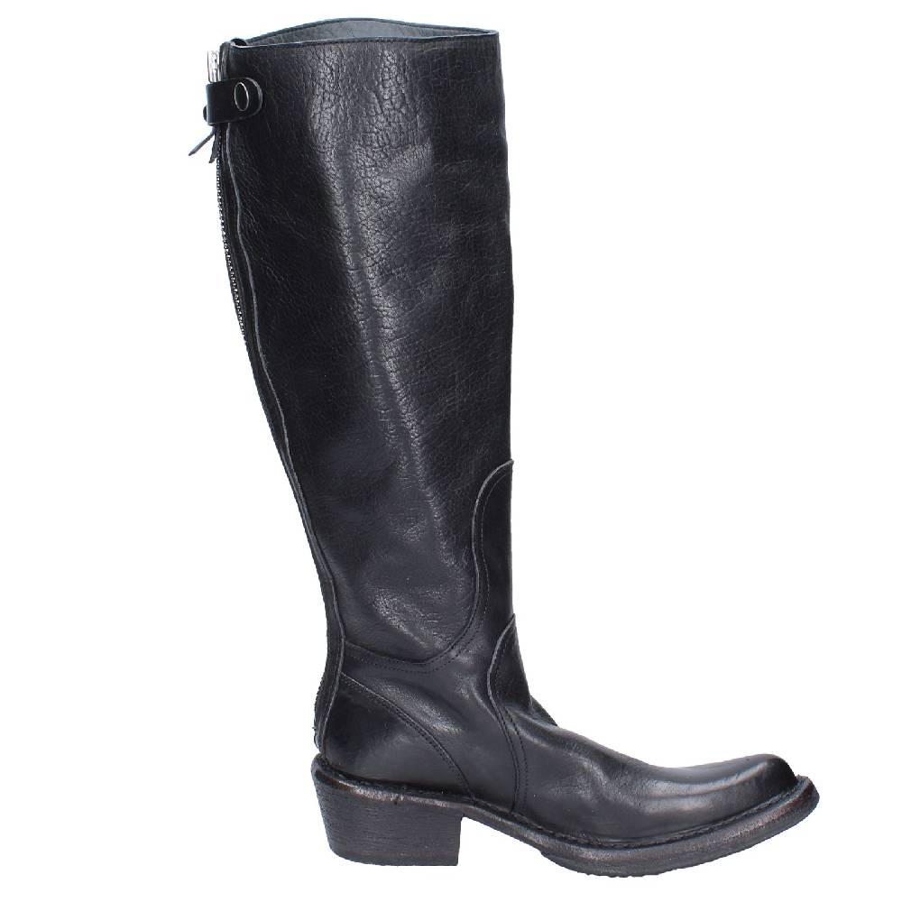 scarpe donna MOMA stivali nero pelle 77303D VINTAGE EX521 Outlet
