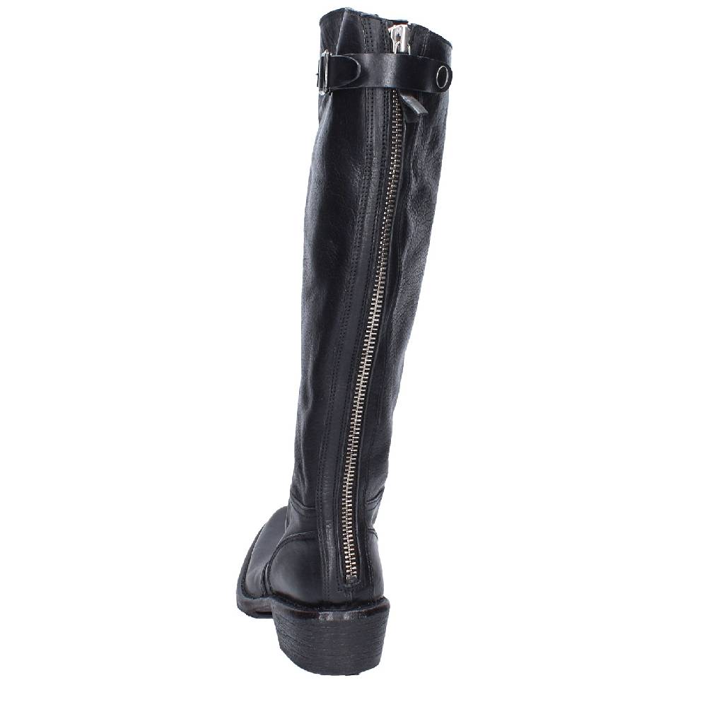 scarpe donna MOMA stivali nero pelle 77303D VINTAGE EX521 Outlet