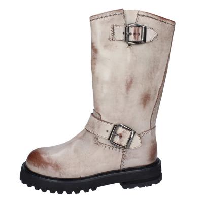 scarpe donna MOMA stivali marrone pelle beige 1DW340 VINTAGE BD924 Saldi